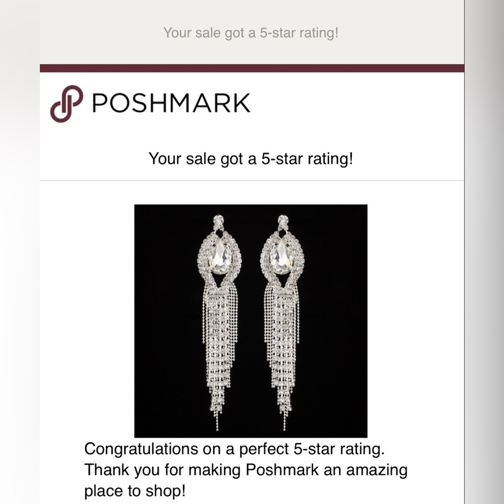 NWT Chandelier clear crystal earrings for competition pageant wedding - Picture 4 of 4